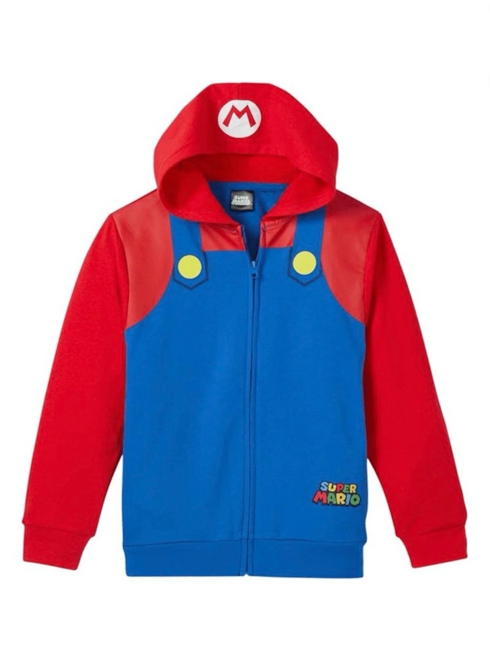 Nintendo Super Mario Blue & Red Zip Hoodie